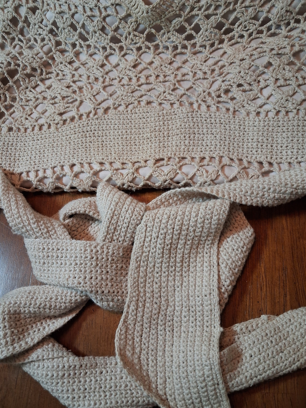 Cami Crochet V-Neck Overlay Dress in Cream - Picture 10 of 13
